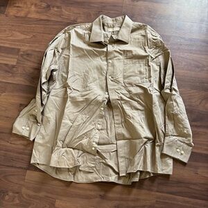 Tan Button-Up Shirt